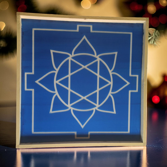 Rangly Ganesh Mandala Yantra Rangoli Design Stencil Wooden 24x24 Inches Pack of 1 piece