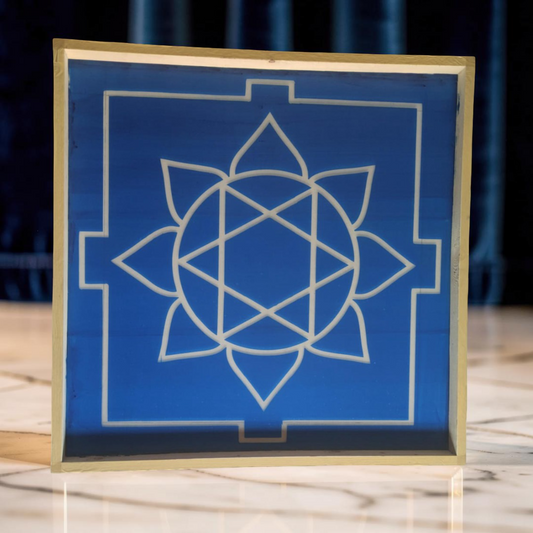 Rangly Ganesh Mandala Yantra Rangoli Design Stencil Wooden 20x20 Inches Pack of 1 piece