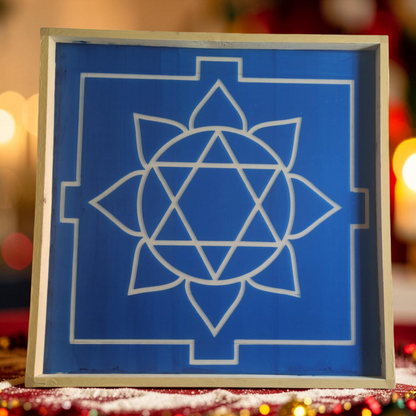 Rangly Ganesh Mandala Yantra Rangoli Design Stencil Wooden 25x25 Inches Pack of 1 piece