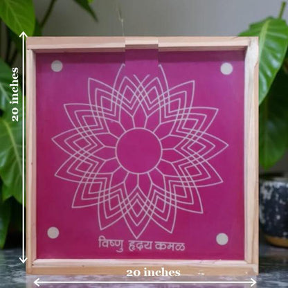 Rangly Jumbo Rangoli Stencil Wooden 20*20 Inches Pack of 1 piece