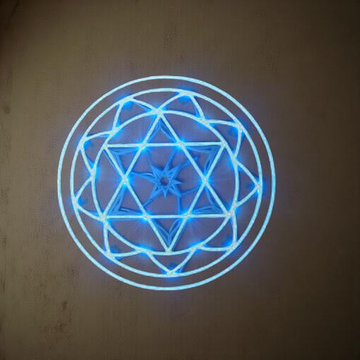 Rangly Sri  Yantra Model 2 Rangoli Stencil Wooden 5*5 Inches Pack of 1 piece