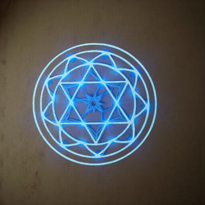 Rangly Sri  Yantra Model 2 Rangoli Stencil Wooden 5*5 Inches Pack of 1 piece