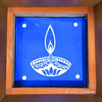 Rangly Agal-Diya-Kolam-Rangoli-Stencil 5 * 5 Inches Pack of 1 Piece