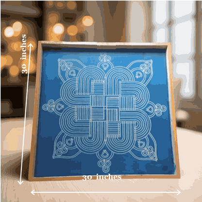 Rangly Jumbo Rangoli Padi Kolam Stencil Wooden 30x30 Inches Pack of 1 piece