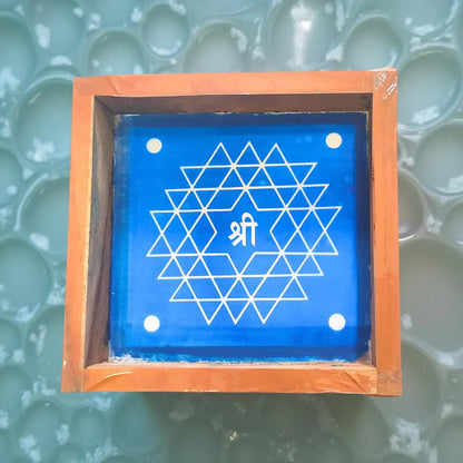 Rangly Aishwarya Lakshmi Kolam Rangoli Stencil Wooden,Pack of 1 Piece 5 * 5 inches