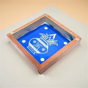 Rangly Temple Kalasam Rangoli Stencil Wooden 5*5 Inches Pack of 1 piece