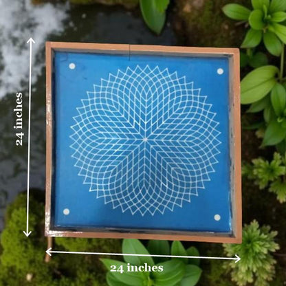 Rangly Jumbo   Rangoli Design Model 7 Stencil Wooden 24x24 Inches Pack of 1 piece