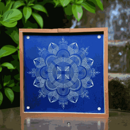 Rangly Jumbo Diya Rangoli Stencil Wooden 16*16 Inches Pack of 1 piece
