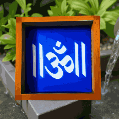 Rangly  Om Symbol Rangoli Stencil Wooden 5×5 Inches Pack of 1 piece