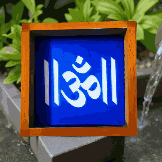 Rangly  Om Symbol Rangoli Stencil Wooden 5×5 Inches Pack of 1 piece