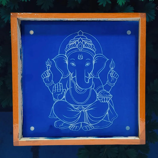 Rangly Ganesha Rangoli Stencil Wooden 10*10 Inches Pack of 1 Piece