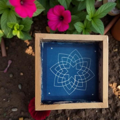 Rangy Circle  Rangoli Stencil Wooden 5*5 Inches Pack of 1 piece