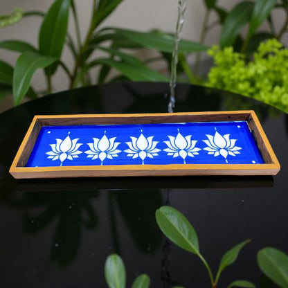 Rangly Lotus Border Rangoli(Model 2) Wooden 17x5 Inches  Pack of 1 Piece