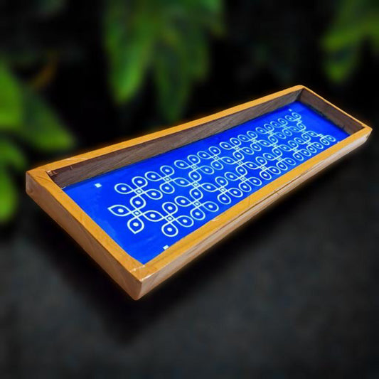 Rangly Kambi Kolam Model 2  Border Rangoli  Wooden17x5 Inches  Pack of 1 Piece