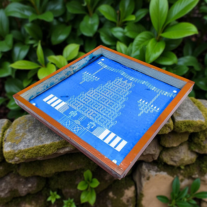 Rangly Temple Gopuram Kolam  Rangoli Stencil Wooden  10x10 Inches  Pack of 1 Piece