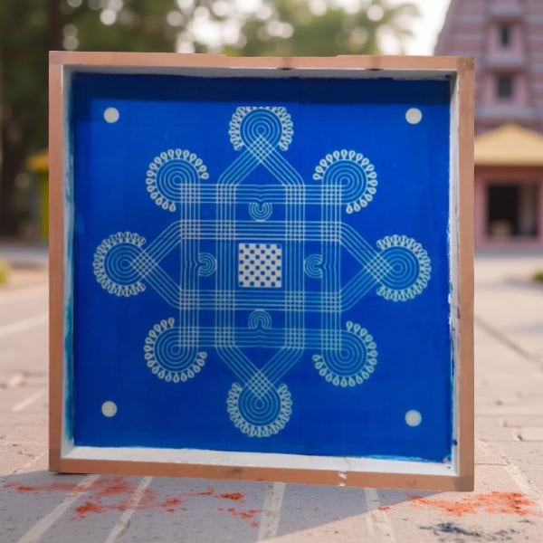 Rangly Jumbo Rangoli Design Stencil Wooden 20*20 Inches Pack of 1 piece