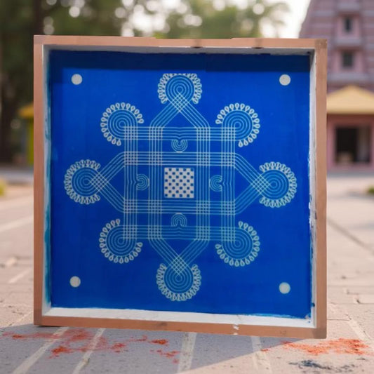 Rangly Jumbo Rangoli Design Stencil Wooden 20*20 Inches Pack of 1 piece