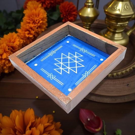 Rangly Kubera Rangoli Stencil Wooden 5 × 5 Inches Pack of 1 Piece