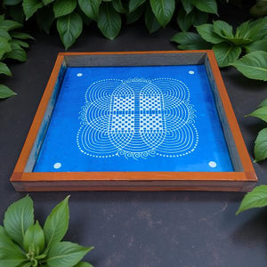 Rangly Padi Kolam Model 2  Rangoli Stencil Wooden  10x10 Inches  Pack of 1 Piece