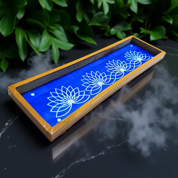 Rangly Lotus Padmam Border Rangoli Stencils Wooden 17x5 Inches  Pack of 1 Piece