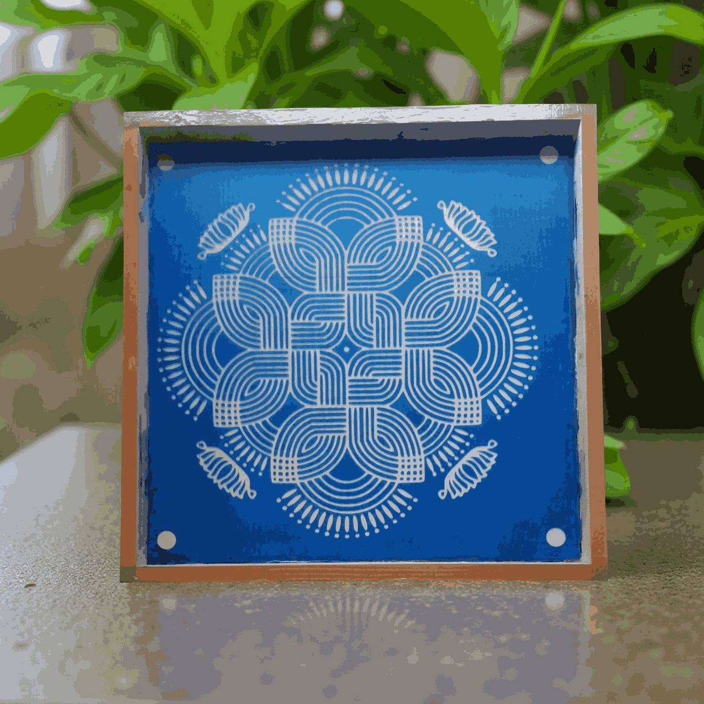 Rangly Jumbo   Rangoli Design Model 4 Stencil Wooden 24x24 Inches Pack of 1 piece