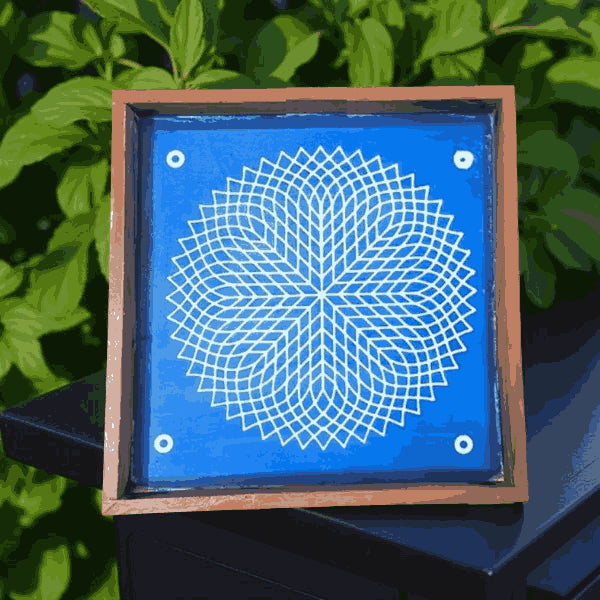 Rangly Jumbo Rangoli Sahatradal Kamal Stencil Wooden 30x30 Inches Pack of 1 piece