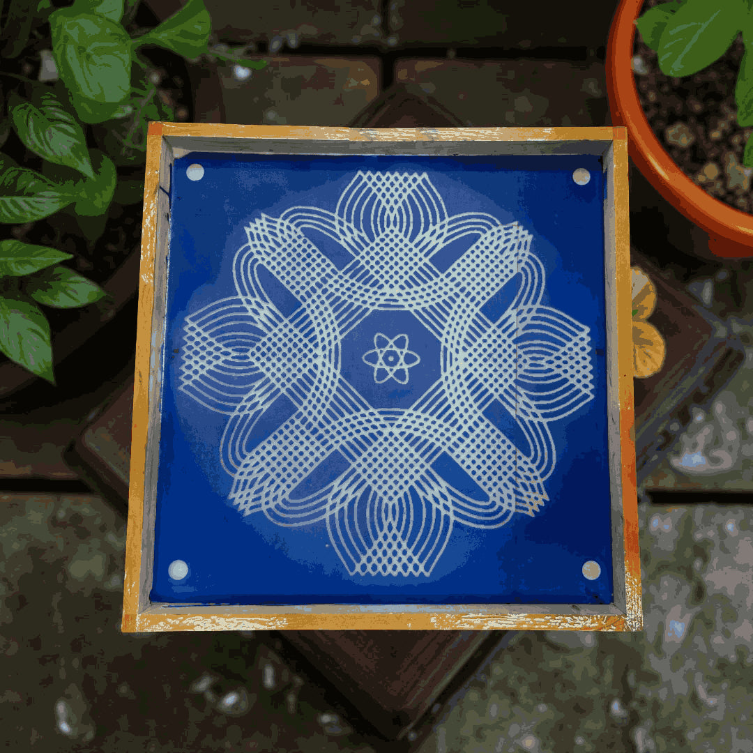 Rangly Jumbo   Rangoli Design Model 6 Stencil Wooden 24x24 Inches Pack of 1 piece