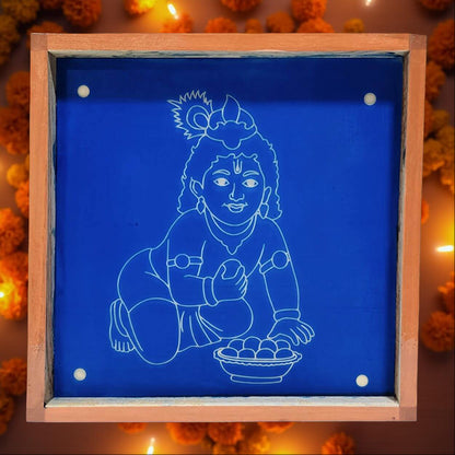 Rangly Bal Krishna Rangoli Stencil 10×10 Inches Pack of 1 Piece