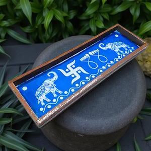 Rangly Elephant Border   Rangoli  Wooden 17x5 Inches  Pack of 1 Piece