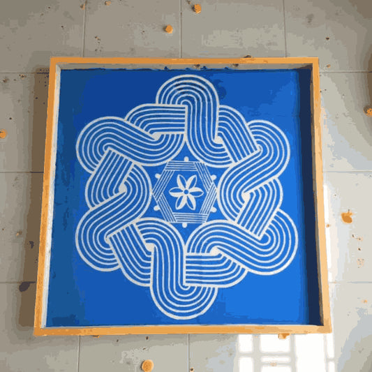 Rangly Jumbo Rangoli Design Free hand  Stencil Wooden 30x30 Inches Pack of 1 piece