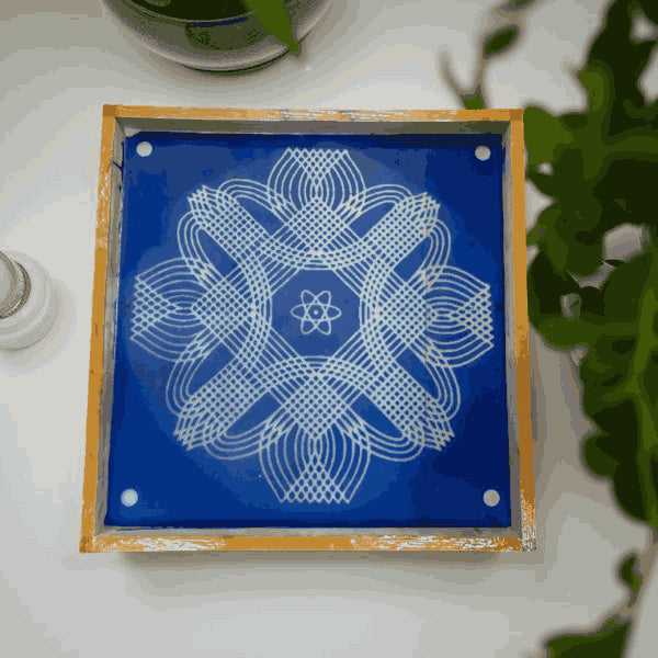 Rangly Jumbo Rangoli Design Model 2 Stencil Wooden 30x30 Inches Pack of 1 piece