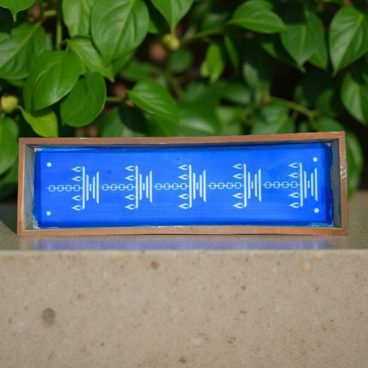 Rangly Hanging Diya   Border Rangoli  Wooden 17x5 Inches  Pack of 1 Piece