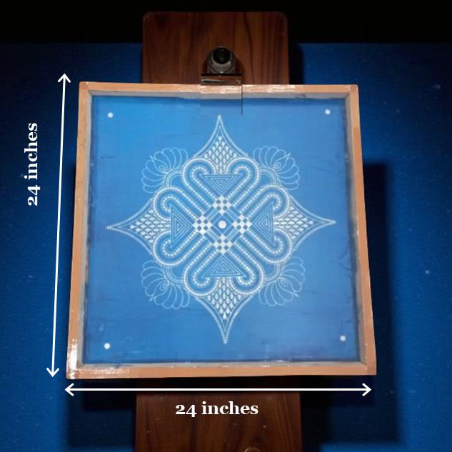 Rangly Jumbo   Rangoli Design Model 3 Stencil Wooden 24x24 Inches Pack of 1 piece