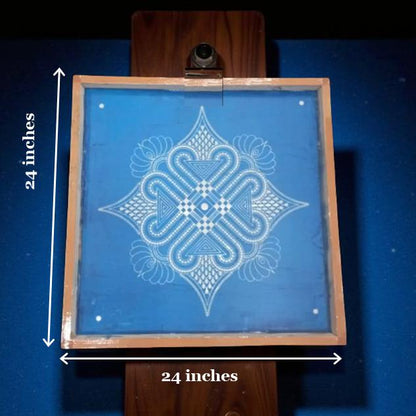 Rangly Jumbo   Rangoli Design Model 3 Stencil Wooden 24x24 Inches Pack of 1 piece