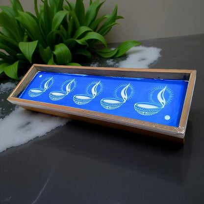 Rangly Agal Vilakku  Border Rangoli  Wooden 17x5 Inches  Pack of 1 Piece