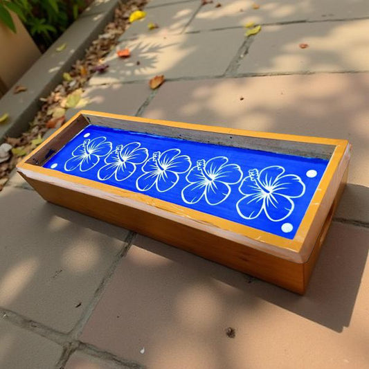 Rangly Shoe Flower Border Rangoli Stencil Wooden 17x5 Inches  Pack of 1 Piece