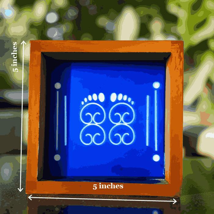 Rangly Laxmi Padma with Gopadma  Rangoli Stencil Wooden 5×5 Inches Pack of 1 piece