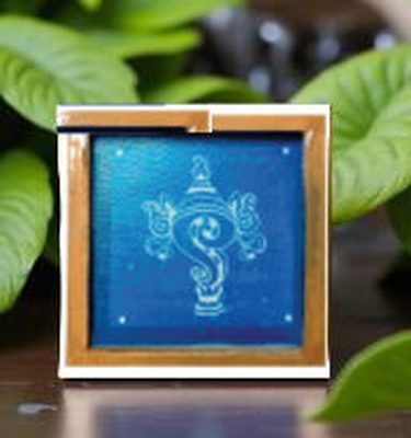 Rangly Shanku Model 1 Rangoli Stencil Wooden 5*5 Inches Pack of 1 piece