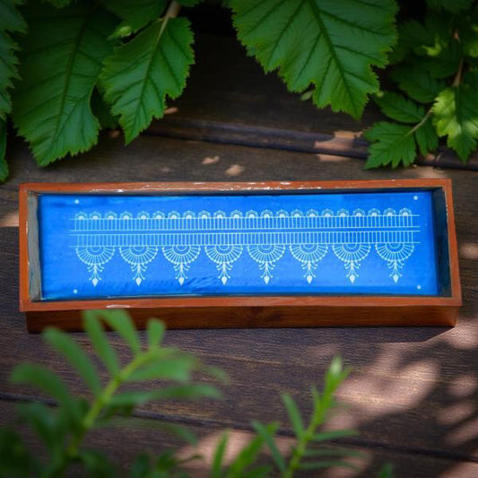 Rangly Toran Border  Rangoli Stencil Wooden 17x5 Inches  Pack of 1 Piece