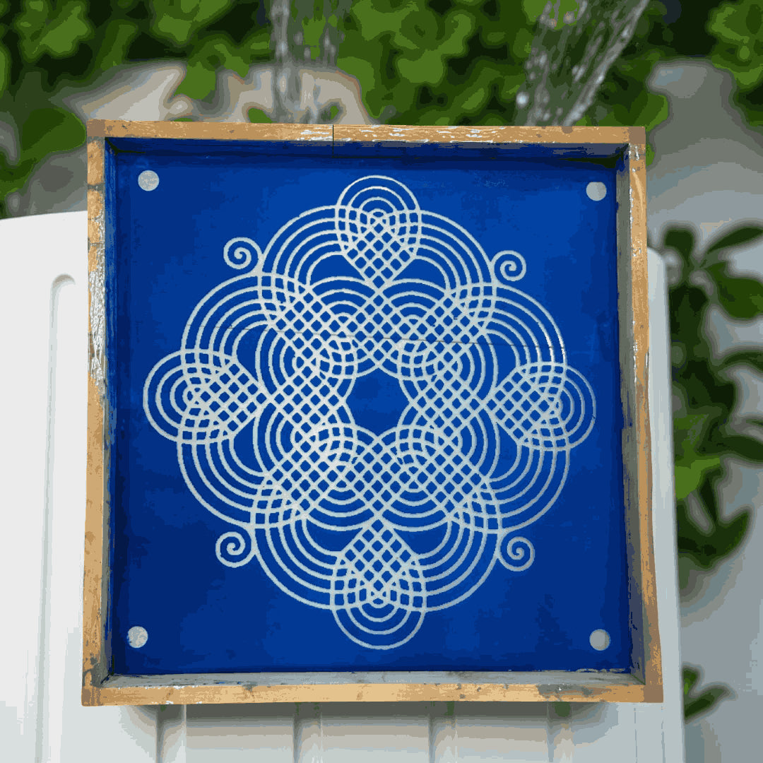 Rangly Jumbo Rangoli Design Model 1 Stencil Wooden 30x30 Inches Pack of 1 piece