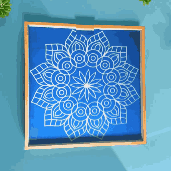 Rangly Jumbo Rangoli Mandala Stencil Wooden 30x30 Inches Pack of 1 piece