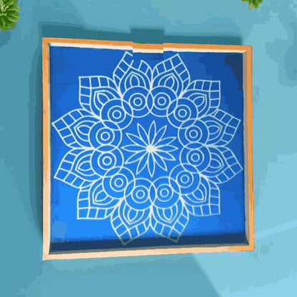 Rangly Jumbo Rangoli Mandala Stencil Wooden 30x30 Inches Pack of 1 piece