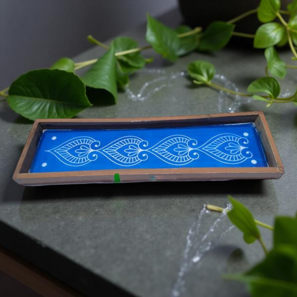 Rangly Lotus Bud Border Rangoli Stencils Wooden 17x5 Inches  Pack of 1 Piece