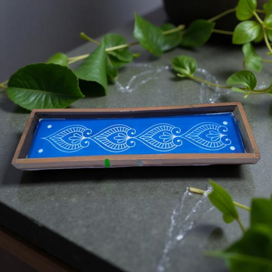 Rangly Lotus Bud Border Rangoli Stencils Wooden 17x5 Inches  Pack of 1 Piece