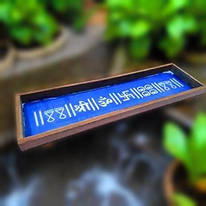 Rangly Divine Symbol   Border Rangoli  Wooden 17x5 Inches  Pack of 1 Piece