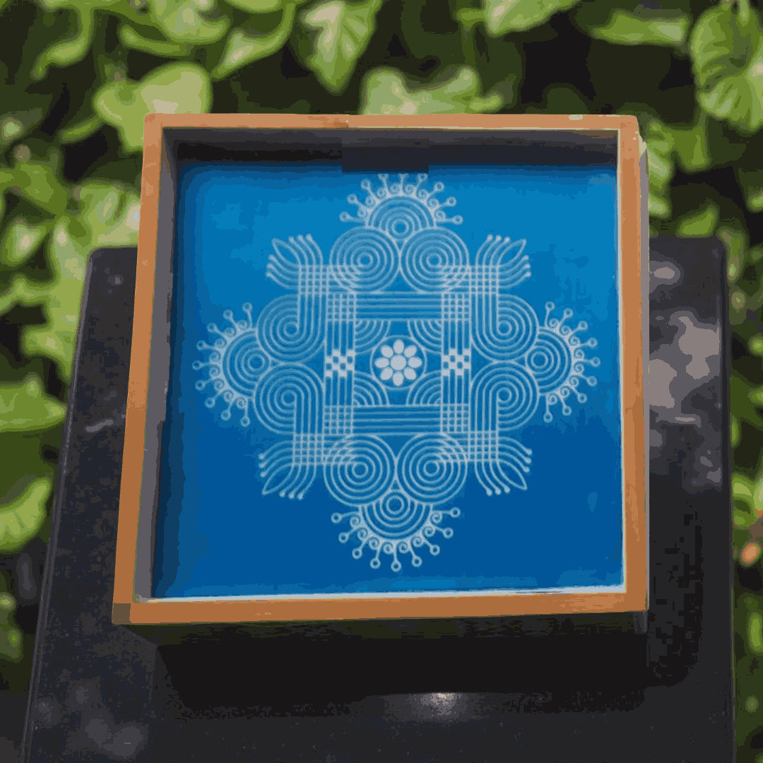 Rangly Jumbo Rangoli Design 1 Stencil Wooden 20*20 Inches Pack of 1 piece