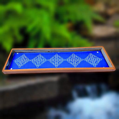 Rangly Kambi Kolam Model 4  Border Rangoli  Wooden 17x5 Inches  Pack of 1 Piece