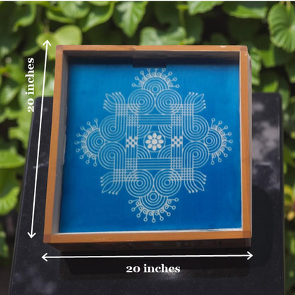 Rangly Jumbo Rangoli Design 1 Stencil Wooden 20*20 Inches Pack of 1 piece