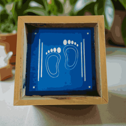 Rangly Lakshmi Padham  Model 1 Rangoli Stencil Wooden 5×5 Inches Pack of 1 piece