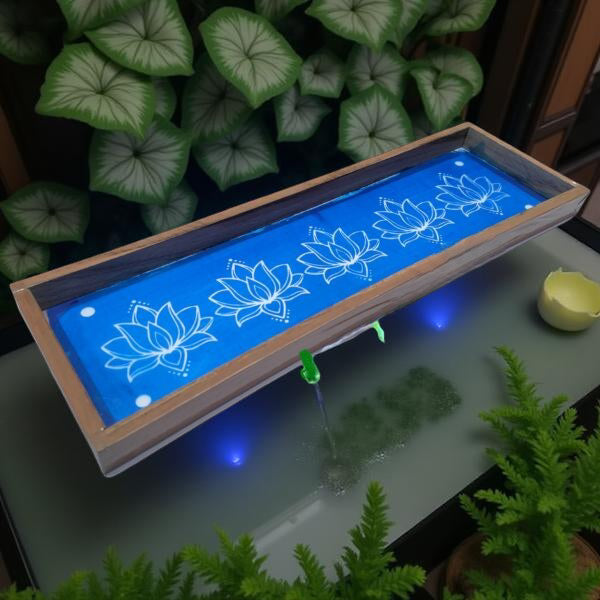 Rangly Lotus Border Rangoli  Wooden 17x5 Inches  Pack of 1 Piece